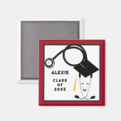 Personalisiertes Geschenk für Abschluss der Kranke Magnet (Vorderseite/Rückseite)