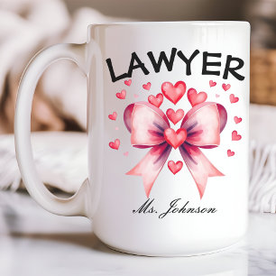 Personalisiertes Geschenk für Anwälte, Valentinsbe Kaffeetasse