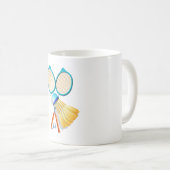 Personalisiertes Geschenk für Badminton-Spieler Kaffeetasse (VorderseiteRechts)