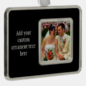 Personalisiertes Geschenk für benutzerdefinierte F Rahmen-Ornament Silber (Rechts)