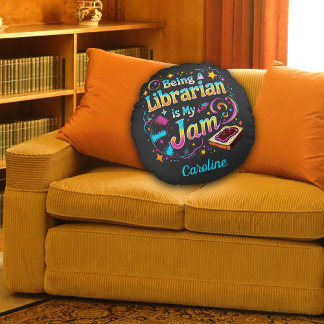 Personalisiertes Geschenk für Bibliothekare Rundes Kissen