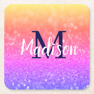 Personalisiertes Geschenk für Brautjungfer, Hochze Rechteckiger Pappuntersetzer