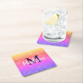 Personalisiertes Geschenk für Bridesmaid, Hochzeit Rechteckiger Pappuntersetzer (Vor Ort)