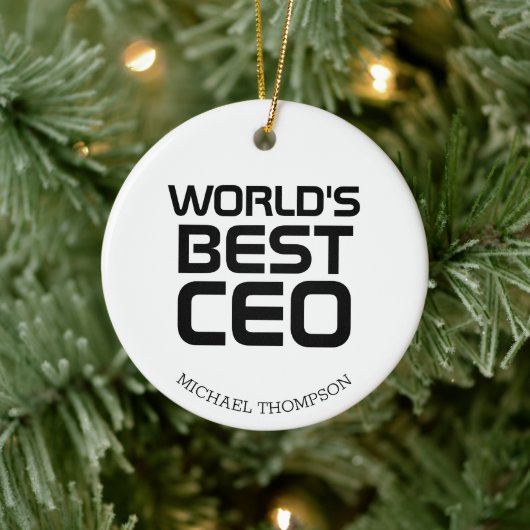 Personalisiertes Geschenk für CEO Boss Keramik Ornament (Baum)