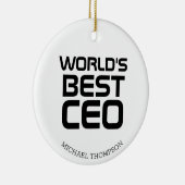 Personalisiertes Geschenk für CEO Boss Keramik Ornament (Rechts)