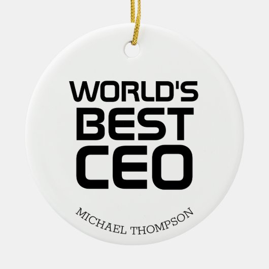 Personalisiertes Geschenk für CEO Boss Keramik Ornament (Vorne)