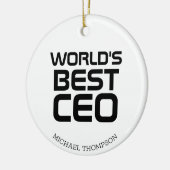 Personalisiertes Geschenk für CEO Boss Keramik Ornament (Links)