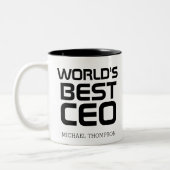 Personalisiertes Geschenk für CEO Boss Zweifarbige Tasse (Links)