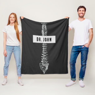 Personalisiertes Geschenk für Chiropraktor, Wirbel Fleecedecke