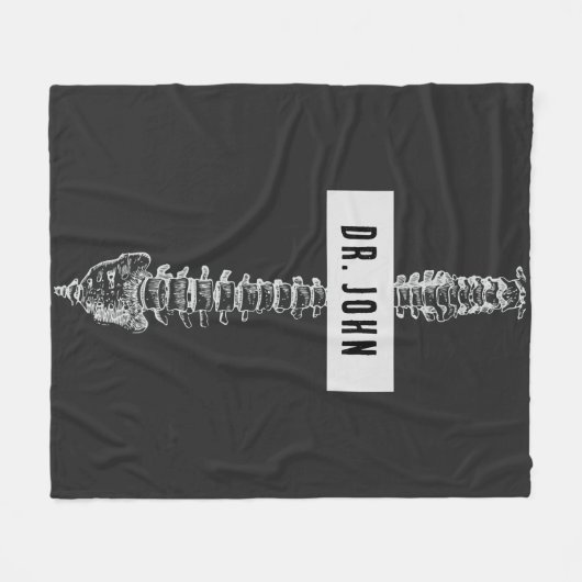 Personalisiertes Geschenk für Chiropraktor, Wirbel Fleecedecke (Vorderseite (Horizontal))