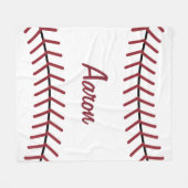 Personalisiertes Geschenk für das Baseball-Basebal Fleecedecke (Vorderseite (Horizontal))