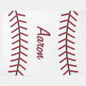 Personalisiertes Geschenk für das Baseball-Basebal Fleecedecke (Vorderseite (Horizontal))