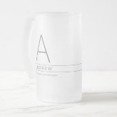 Personalisiertes Geschenk für das moderne Brautpar Mattglas Bierglas (Vorderseite Links)