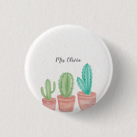 Personalisiertes Geschenk für den besten Lehrer Button (Vorderseite)
