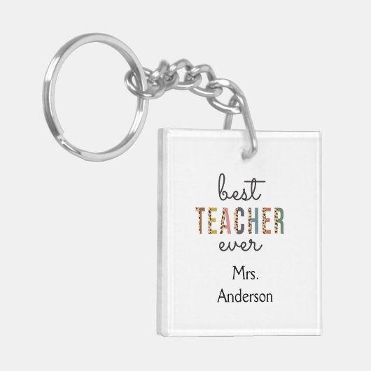 Personalisiertes Geschenk für den besten Lehrer je Schlüsselanhänger (Vorderseite links)