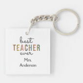 Personalisiertes Geschenk für den besten Lehrer je Schlüsselanhänger (Rückseite)