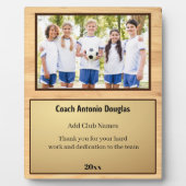Personalisiertes Geschenk für den Coach mit Teambi Fotoplatte (Vorderseite)