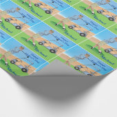 Personalisiertes Geschenk für den Golfvater Geschenkpapier (Ecke)