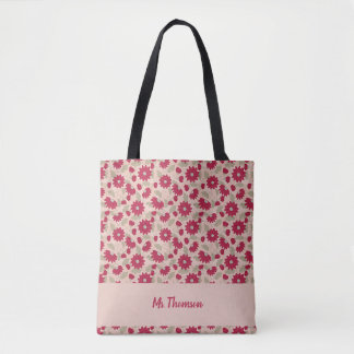 Personalisiertes Geschenk für den Lehrer, rosa Gän Tasche