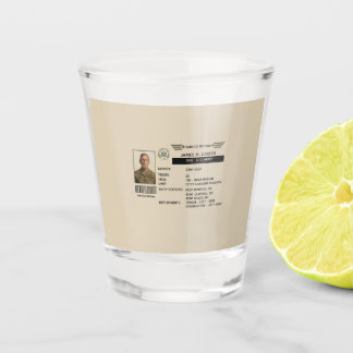 Personalisiertes Geschenk für den militärischen Di Schnapsglas