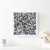 Personalisiertes Geschenk für den QR-Code der Wall Quadratische Wanduhr (Zuhause)