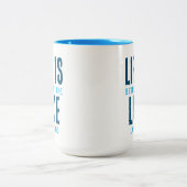 Personalisiertes Geschenk für den See Zweifarbige Tasse (Mittel)