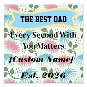 Personalisiertes Geschenk für den Vater Vatertagsg Fotodruck