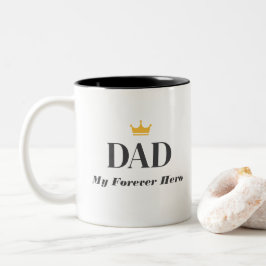 Personalisiertes Geschenk für den Vater Zweifarbige Tasse
