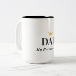 Personalisiertes Geschenk für den Vater Zweifarbige Tasse