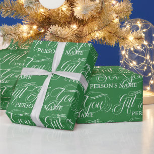 Personalisiertes Geschenk für dich Retro-Typografi Geschenkpapier