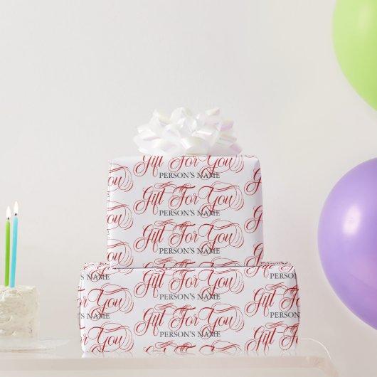 Personalisiertes Geschenk für dich Retro-Typografi Geschenkpapier (Partygeschenke)