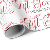 Personalisiertes Geschenk für dich Retro-Typografi Geschenkpapier (Rolleneckpunkt)