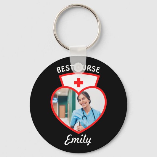 Personalisiertes Geschenk für die beste Krankensch Schlüsselanhänger (Vorderseite)