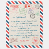 Personalisiertes Geschenk für die Ehefrau - Sonder Fleecedecke (Vorderseite)