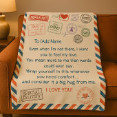 Personalisiertes Geschenk für die Ehefrau - Sonder Fleecedecke