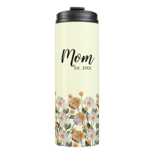 Personalisiertes Geschenk für die erste Mama Thermosbecher (Vorderseite)
