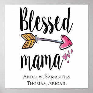 Personalisiertes Geschenk für die gesegnete Mama z Poster