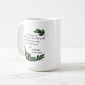Personalisiertes Geschenk für die Mutter des Bräut Kaffeetasse (Vorderseite Links)