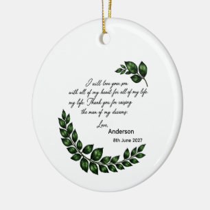 Personalisiertes Geschenk für die Mutter des Bräut Keramik Ornament