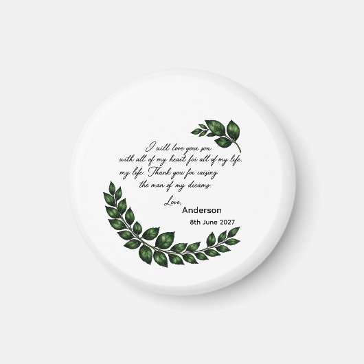 Personalisiertes Geschenk für die Mutter des Bräut Magnet (Vorne)