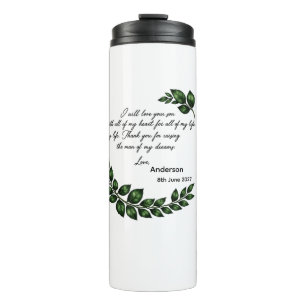Personalisiertes Geschenk für die Mutter des Bräut Thermosbecher