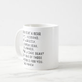 Personalisiertes Geschenk für Ehemänner, lustiges  Kaffeetasse (Vorderseite Links)