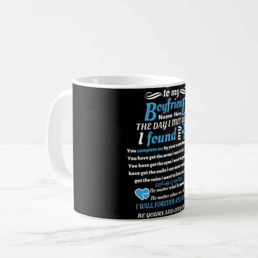 personalisiertes Geschenk für einen Freund Kaffeetasse (Vorderseite Links)
