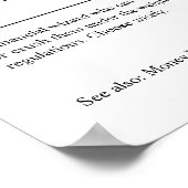 Personalisiertes Geschenk für einen Krediteur Poster (Ecke)