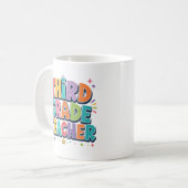 Personalisiertes Geschenk für einen Lehrer der dri Kaffeetasse (Vorderseite Links)