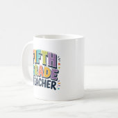 Personalisiertes Geschenk für einen Lehrer der fün Kaffeetasse (Vorderseite Links)
