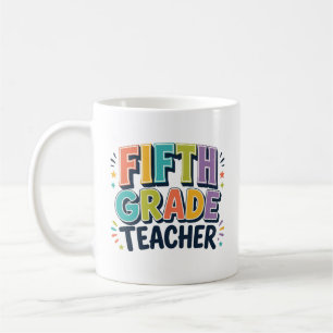 Personalisiertes Geschenk für einen Lehrer der fün Kaffeetasse