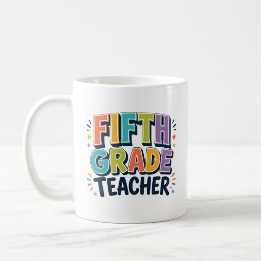 Personalisiertes Geschenk für einen Lehrer der fün Kaffeetasse (Links)