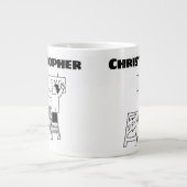 Personalisiertes Geschenk für einen Wegweiser. Zei Jumbo-Tasse (Vorderseite)