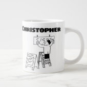 Personalisiertes Geschenk für einen Wegweiser. Zei Jumbo-Tasse (Rechts)